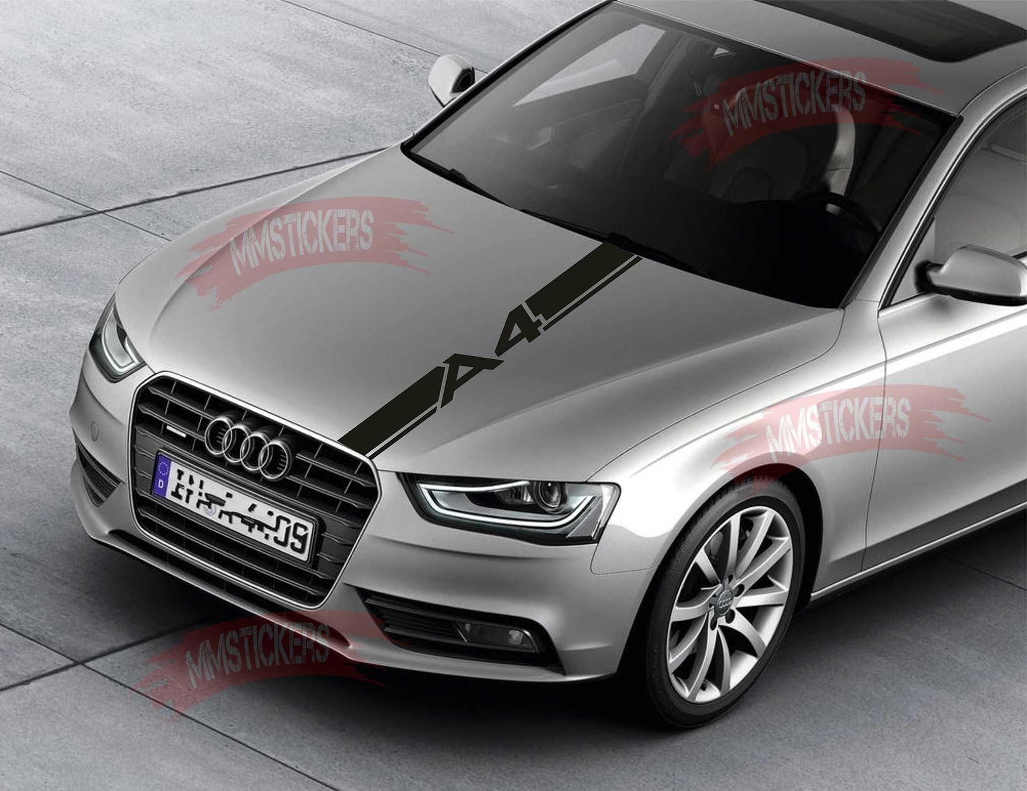 Audi A4 лента за преден капак Изработка на стикери