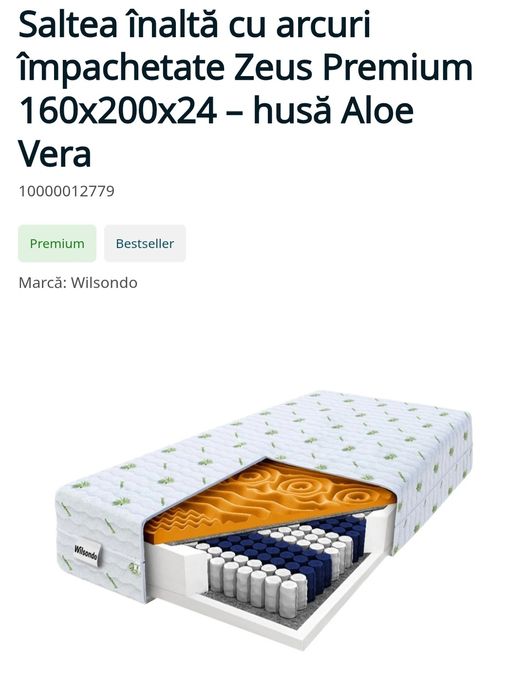 Saltea inalta 160x200