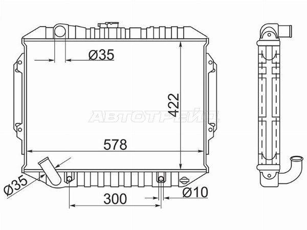 Радиатор Mitsubishi Pajero