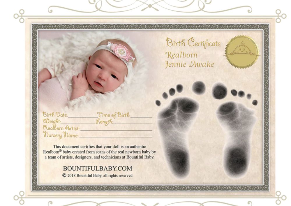 Papusa reborn (realborn )Jenni Awake creata din kit original