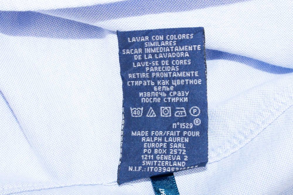 RALPH LAUREN оригинална дамска риза Slim Fit памук синя лого 10 р-р М