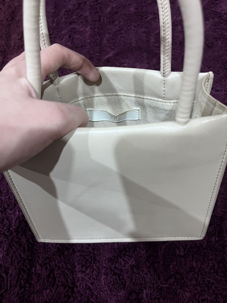H&M geanta tip tote bag crem