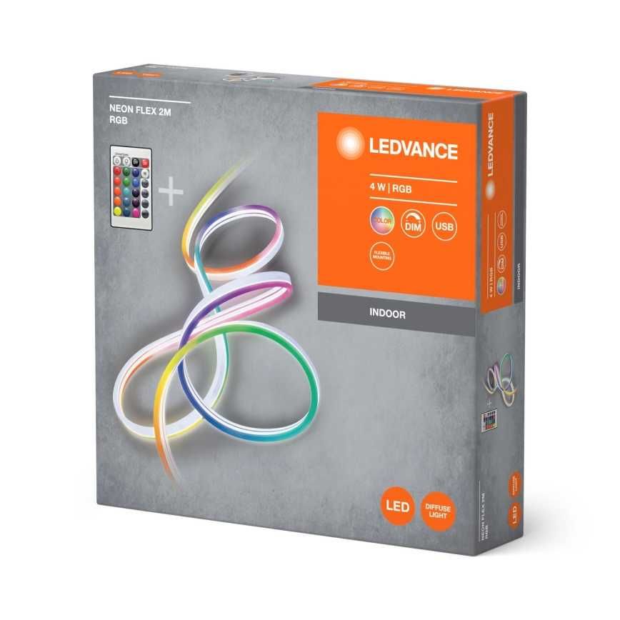 Bandă LED RGBW NEON FLEX 2,1m LED/4W/5V Ledvance + telecomandă
