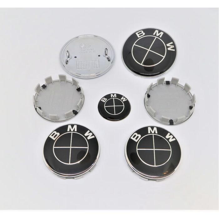 Set 7 Embleme Sigle Bmw Black Look Seria 1,3,4,5,6,X1,X3,X4X5,X