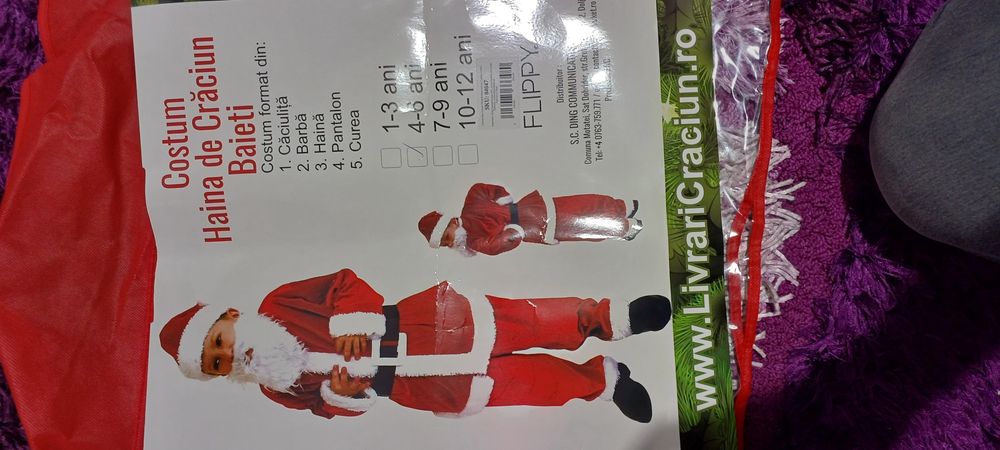 Costum mos craciun 3 ani