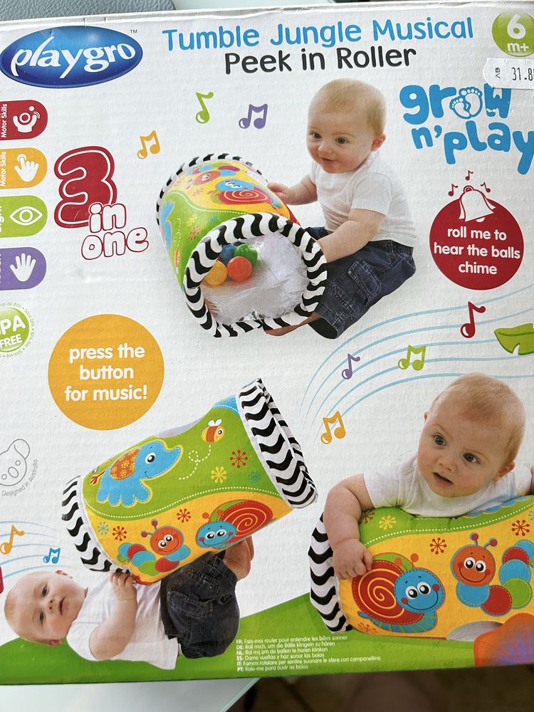 Playgro - Музикална надуваема играчка Валяк