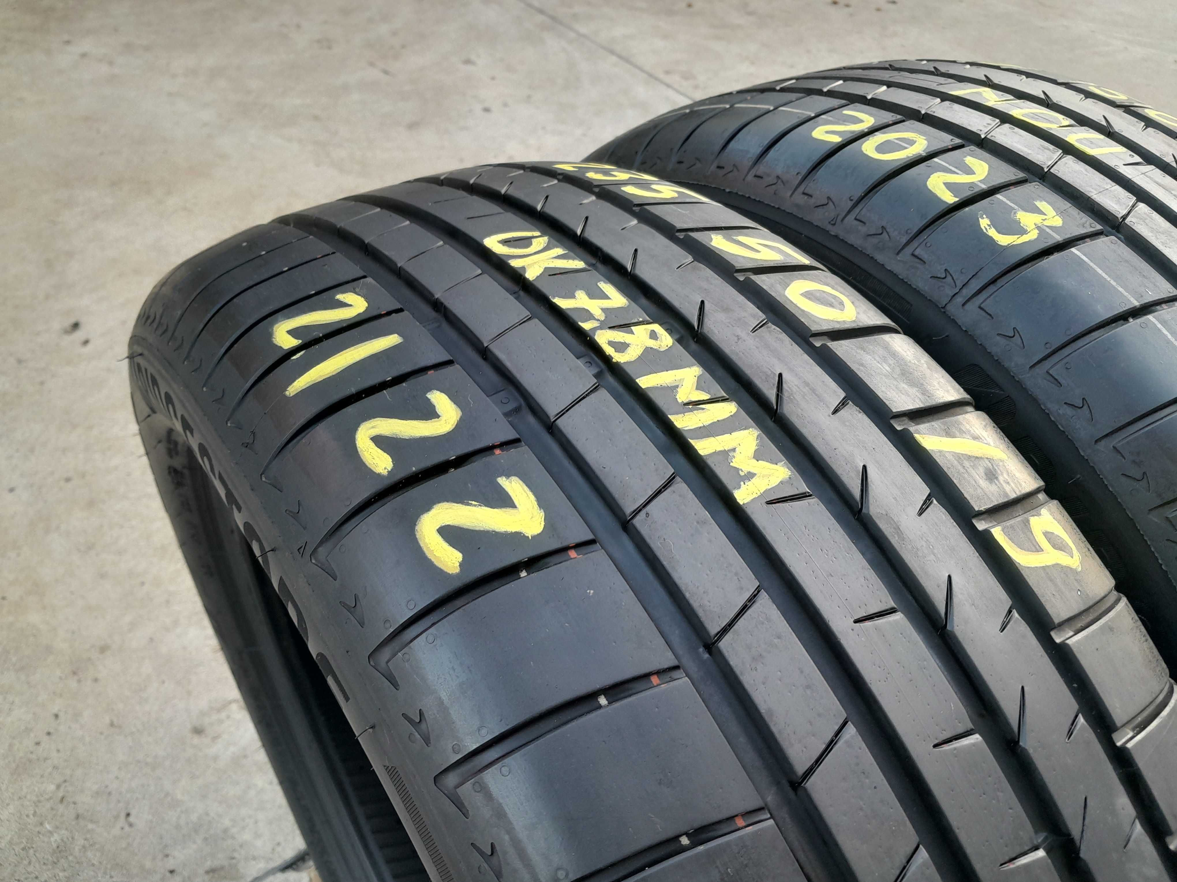 Doua anvelope vara 235 50 19 bridgestone alenza 001 cu 7,8 mm dot 2122