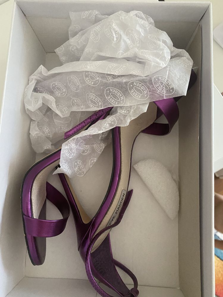 Vand sandale Steve Madden mov metalic, marimea 38
