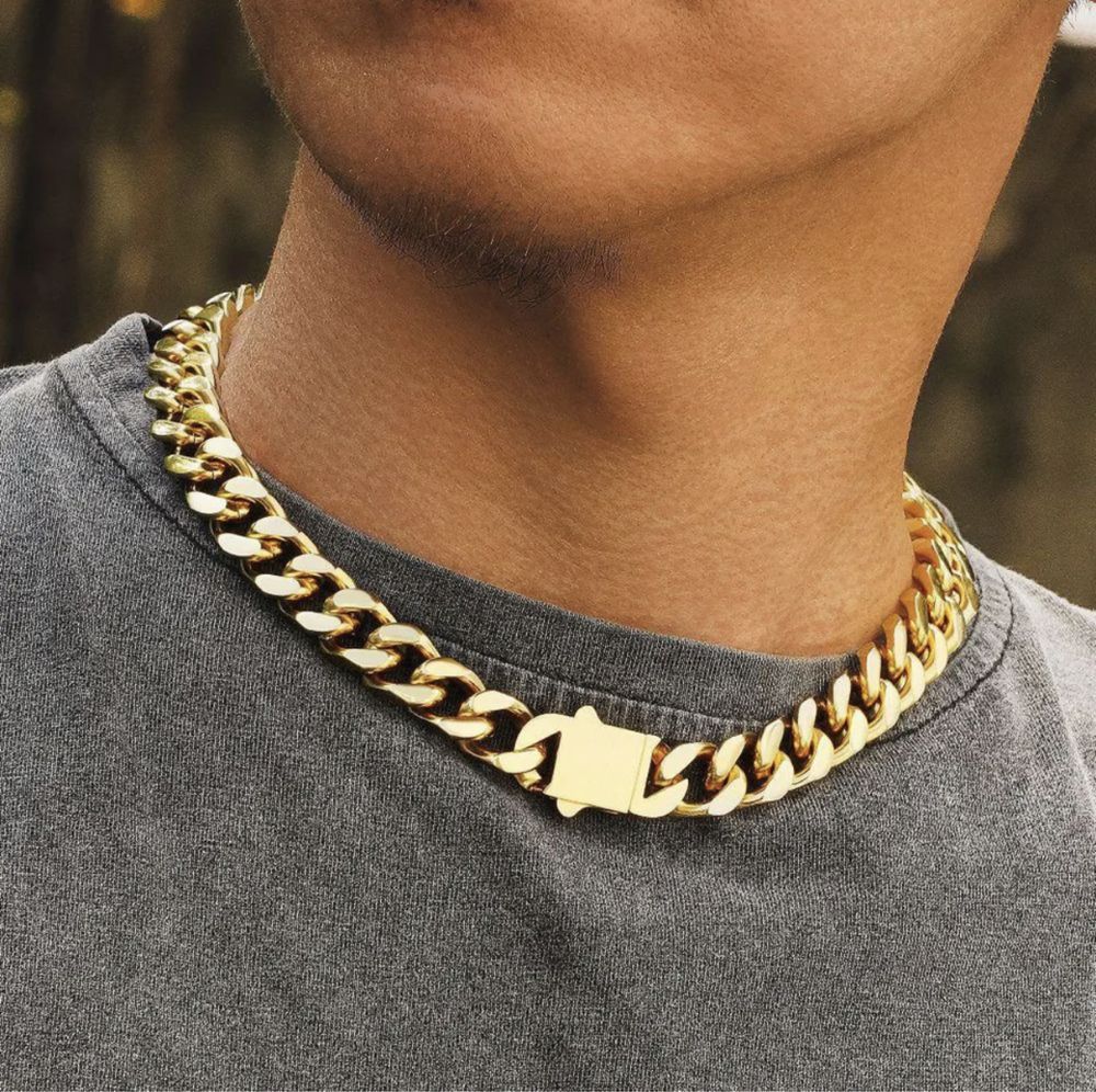 Lant Cuban Chain suflat aur