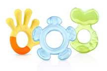 Nuby набор прорезывателей 3в1, силикон, 3м+, BPA Free
