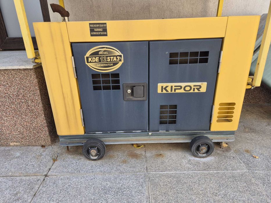 Generator curent Kipor KDE 12 STA3 trifazat + automatizare -neutilizat