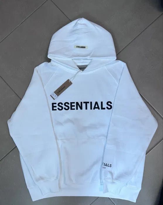 Hanorac Essentials nou Alb size M