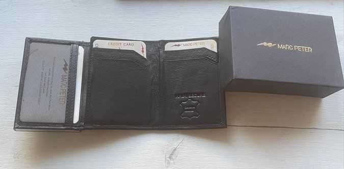 Portofel slim/protectie RFID - MARC PETER - negru