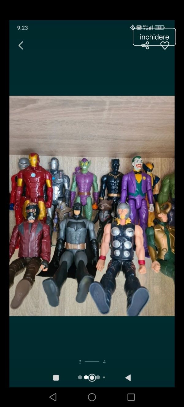 Roboti marvel 30 cm sau masinute