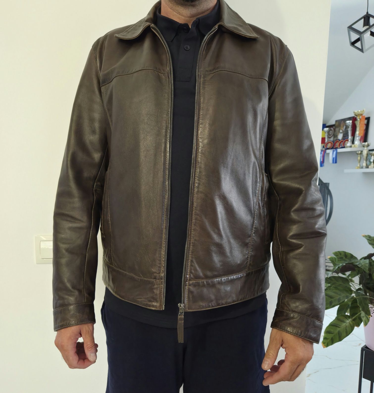 Geaca piele barbati