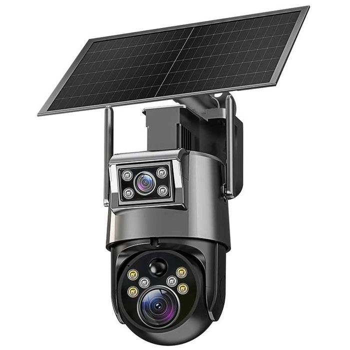 Camera de Supraveghere cu Panou Solar ,PTZ  4G,Q30B, cu Doua Lentile