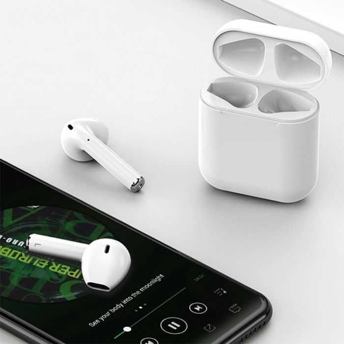 Безжични слушалки i12 TWS Bluetooth 5.0 с тъч контрол и 3D звук