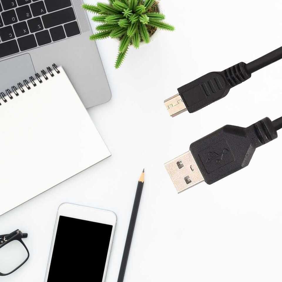 Кабел USB Type-A 2.0, 70 см, Черен