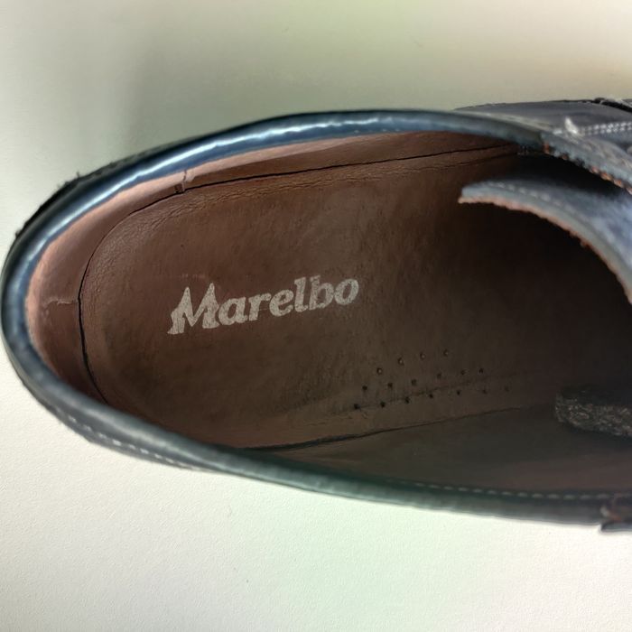 Pantofi Piele Întoarsă Bufo Albastru Indigo 42 Marelbo Impecabili
