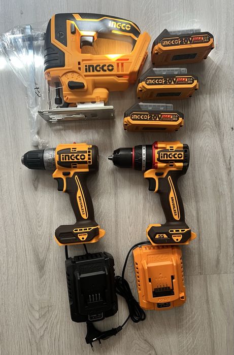 Set bormașină brushless impact20v fierastrău pendular 20v