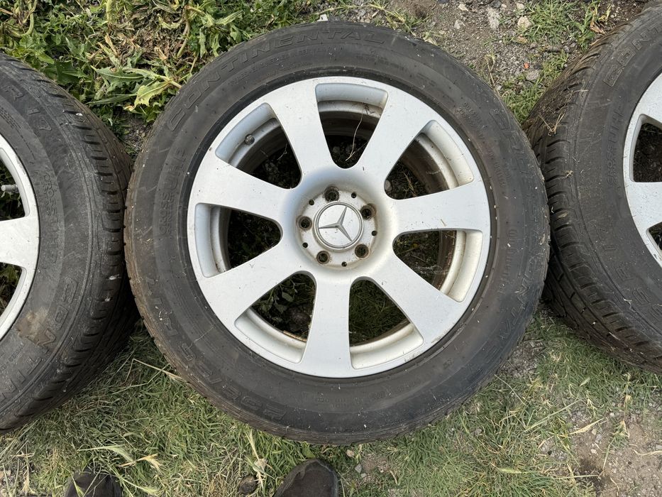 4 бр оригинални джанти 5x112 8J ET43 с НОВИ летни гуми 235/55/17
