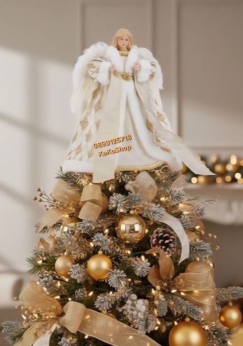 Връх за елха ангел-30 см./връх за елха