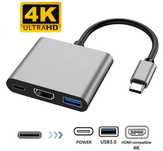Tip C HDMI HUB 3in1 MacBook Laptop PC Telefon