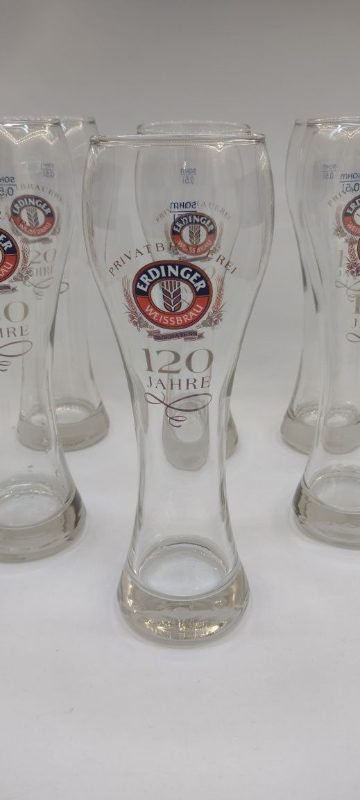 Комплект 6 чаши за бира Erdinger Weißbrau. Вместимост 500 мл