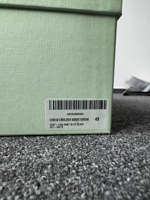 Off-White ODSY-1000 'Baby Blue Black nr 43 / purtati o singura data