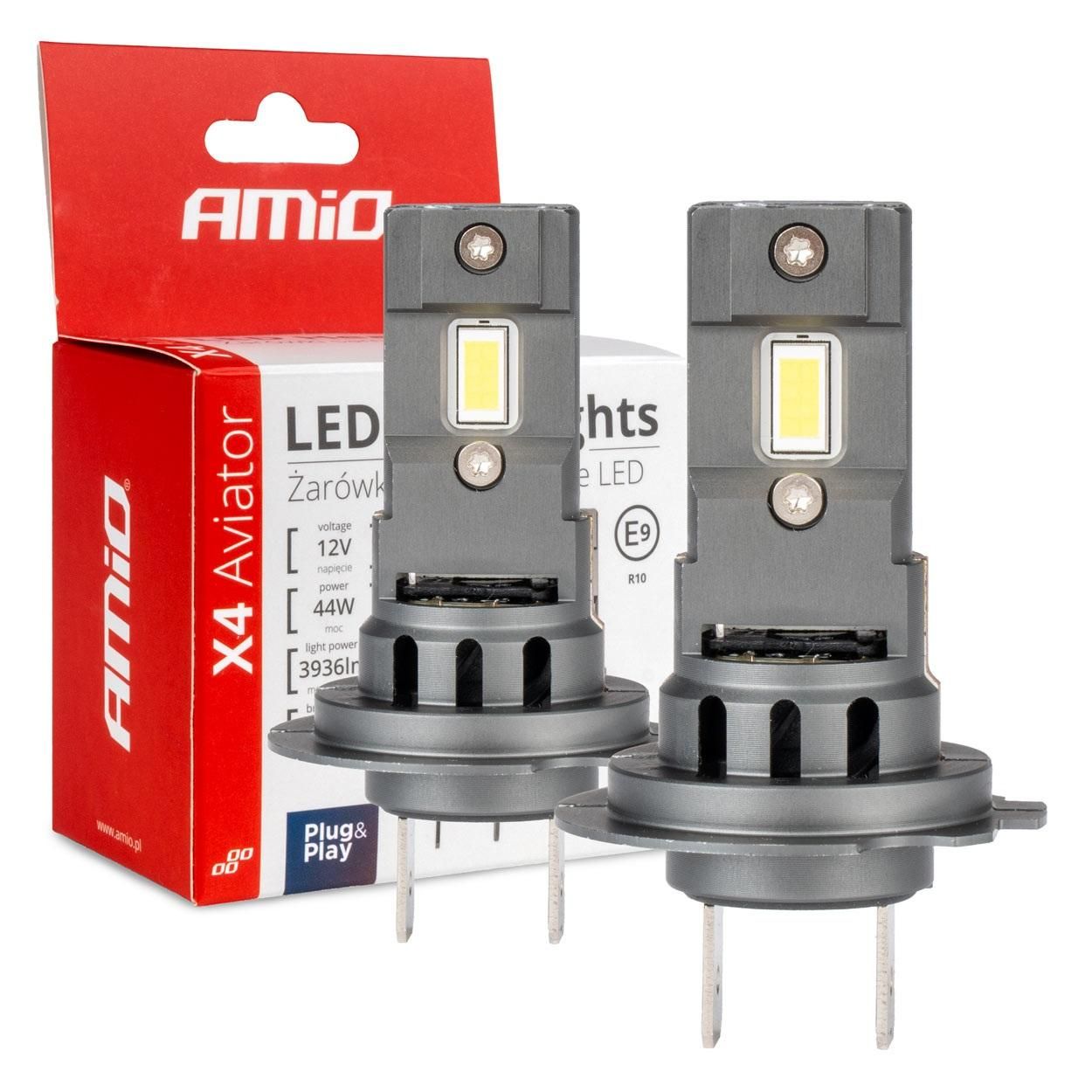 автомобилни led крушки x4 серия aviator h7/h18 6500k canbus ...