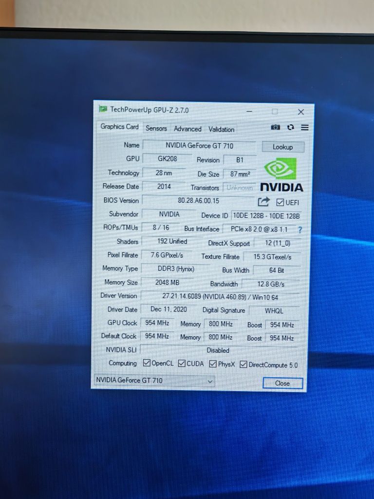 Видео карта GT710,   2gb Vram