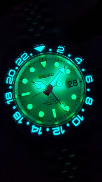 Ceas automatic Seiko modificat, GMT