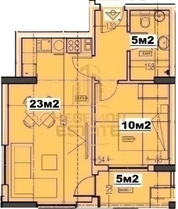 Продава се Двустаен апартамент в Варна, Левски - 60 кв.м за 2209 €/кв.м - Снимка #1