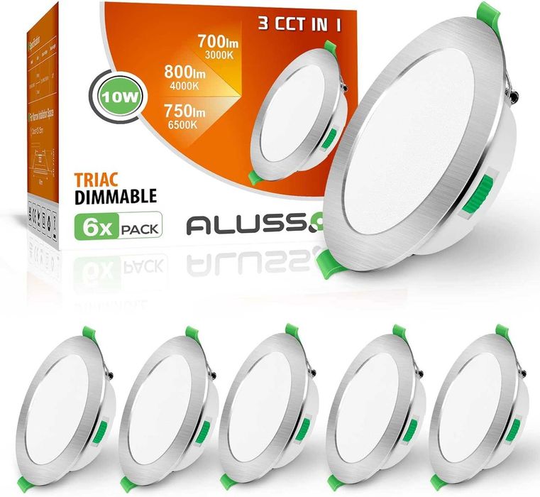 Bec Incastrat Spot LED ALUSSO,10W cu reglaj,135mm,pachet 6 buc,clasaF