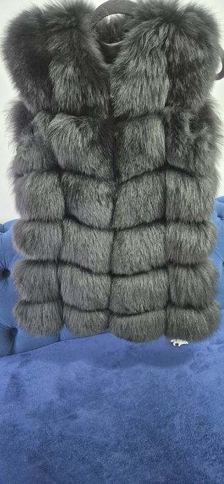 Vesta blana naturala dama