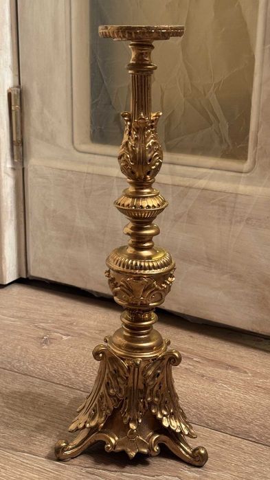 Голям Бароков свещник, Маркиран, Смола, 40см