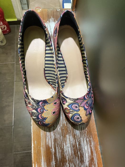 Дамски обувки, шарени, цветни, холандски ток, 38