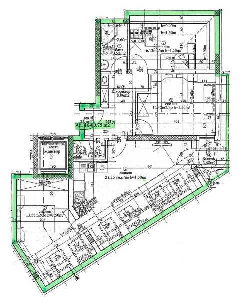 Продава се Тристаен апартамент в Варна, Базар Левски - 97 кв.м за 1990 €/кв.м - Снимка #1
