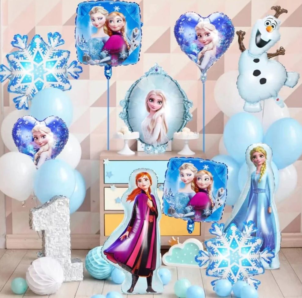 Set decorațiuni petrecere copii Frozen Elsa și Ana