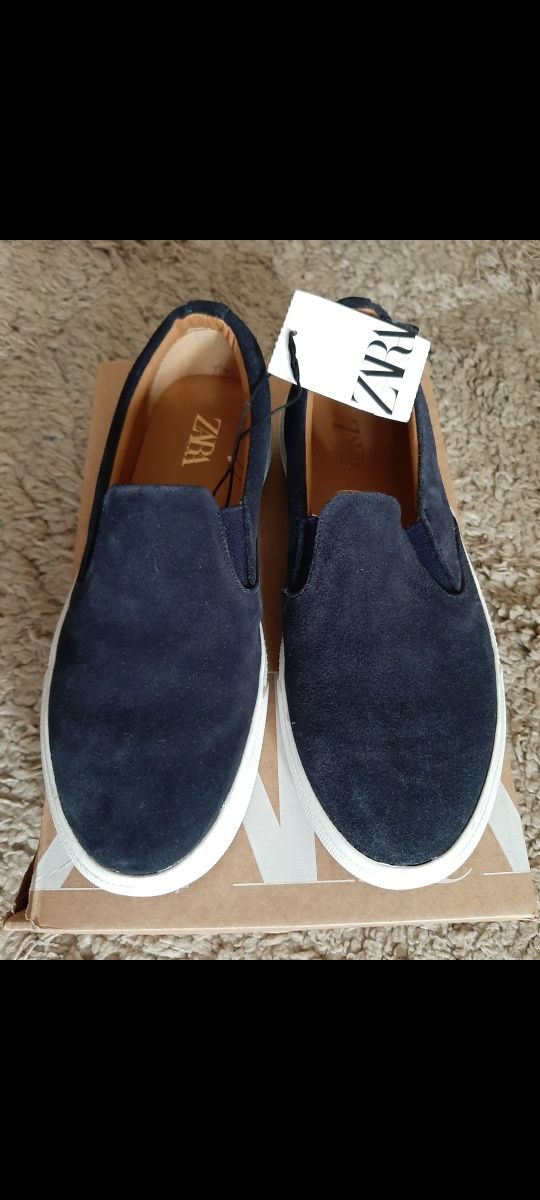 Mocasini Zara sport din piele intoarsa,40,tenesi