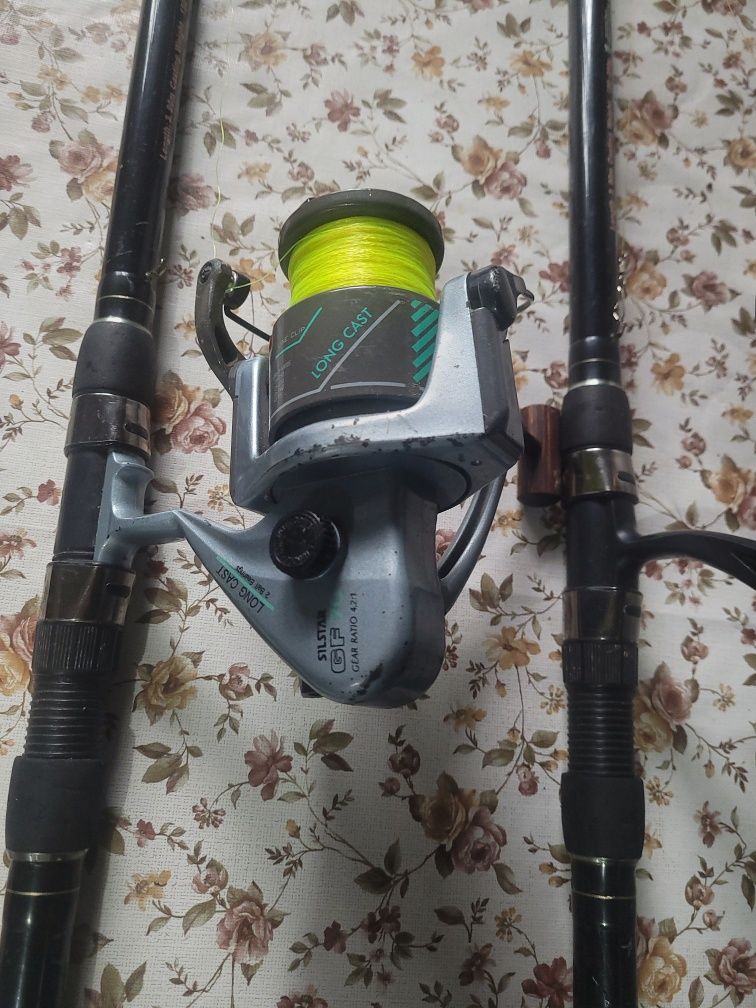 Set 2 lansete pescuit Baracuda 3.90, husă + senzori