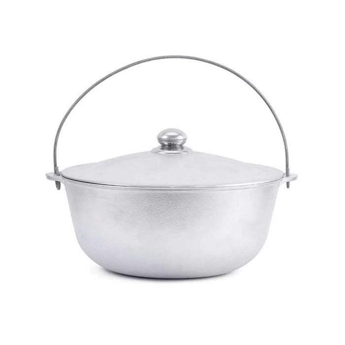 Ceaun Aluminiu cu capac 6L + Pirostrie + Lingura