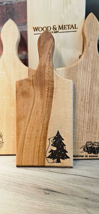 Коледни, ловни и рибарски дъски от бук с гравюра – 20 лв