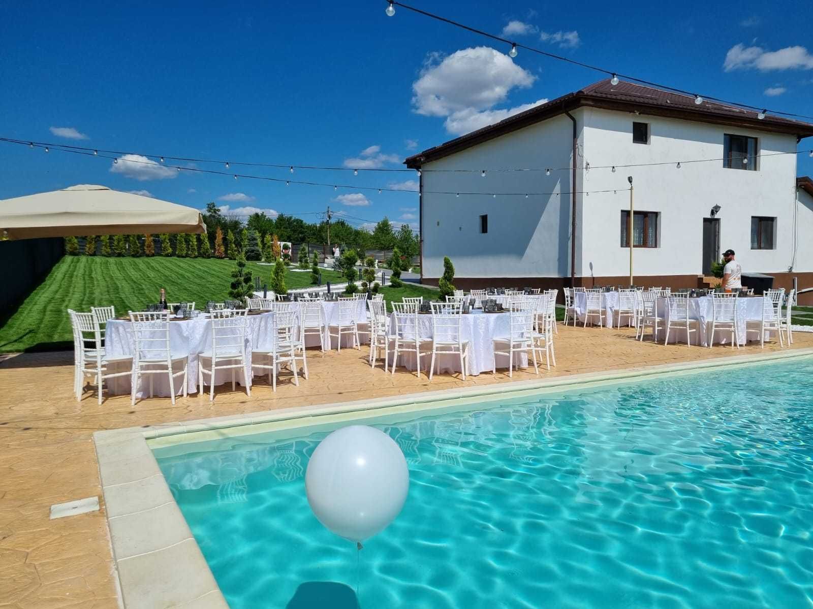 Locatie evenimente, cununie in gradina cu piscina, botez, aniversari