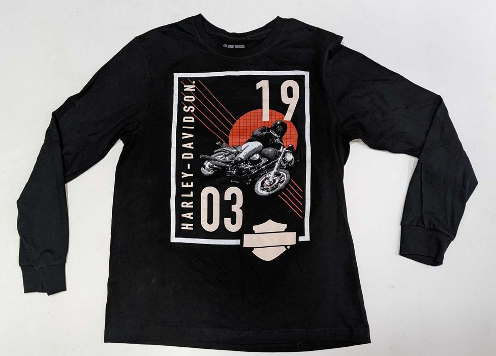 Harley Davidson Logo мъжки тениски дълъг ръкав размер  L от Сащ