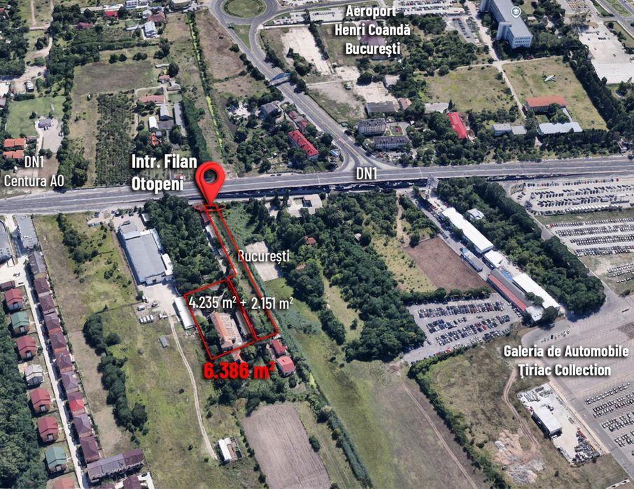 DN1 - Otopeni Teren + Construcții de vânzare  Vis-a-Vis De aeroport