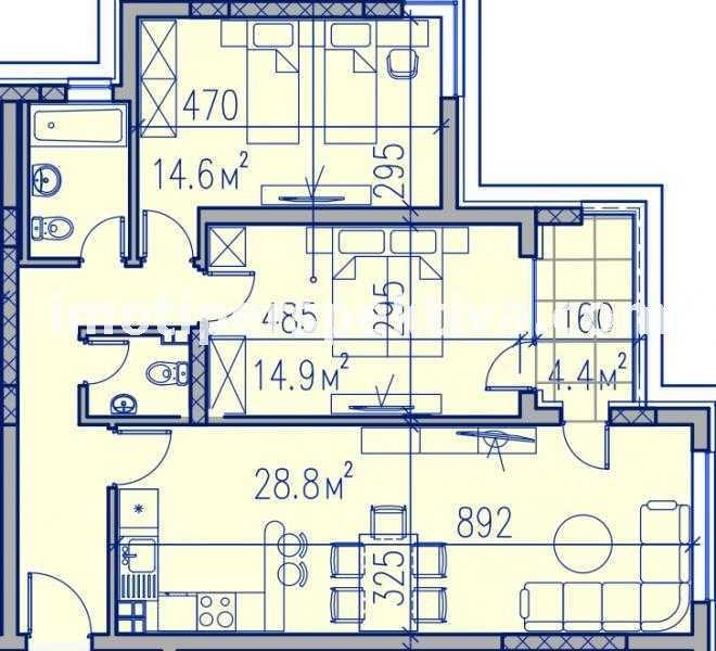 Продава се Тристаен апартамент в Пловдив, Тракия - 114 кв.м за 1346 €/кв.м - Снимка #3