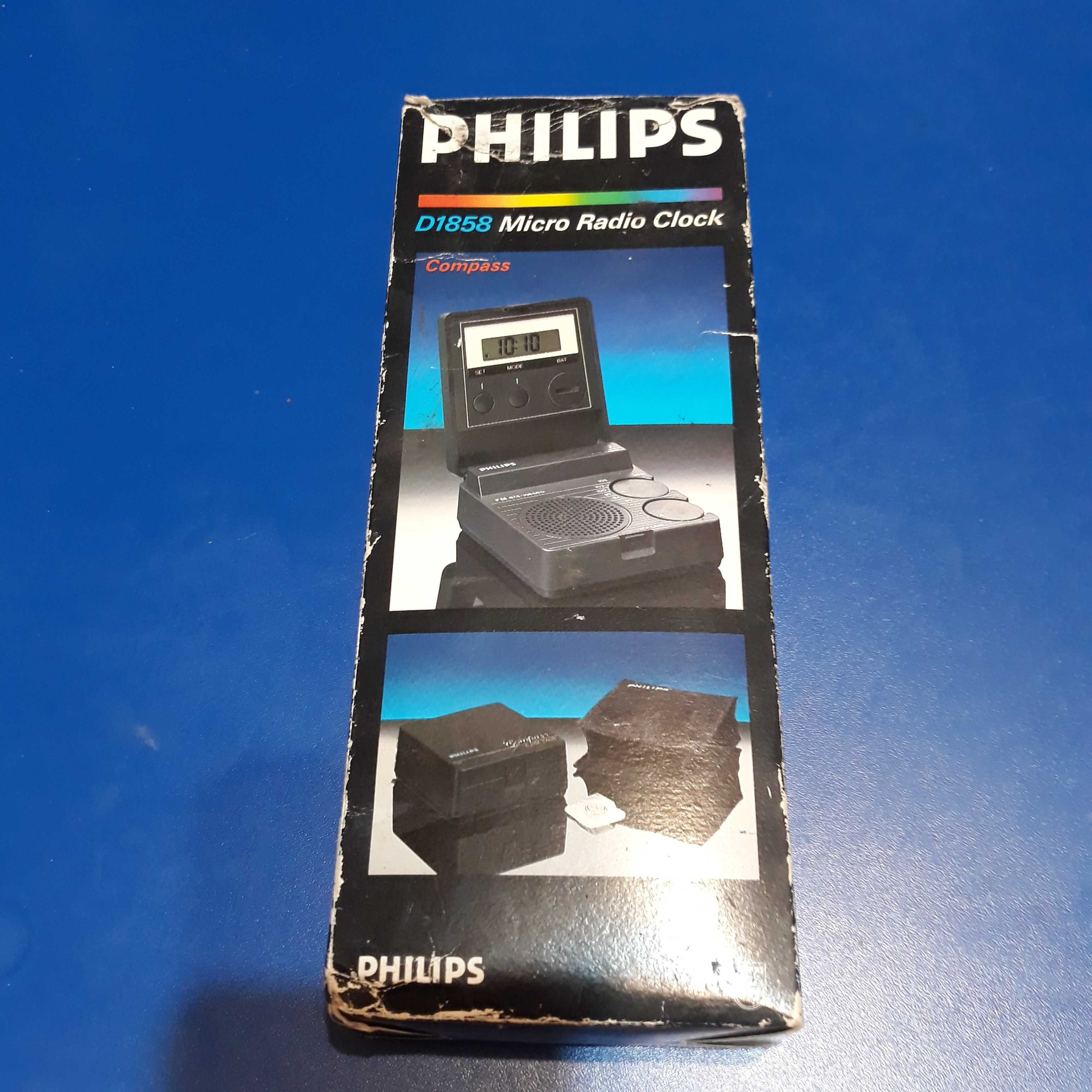 Radio / ceas PHILIPS -model D1858 micro radio  / compass
