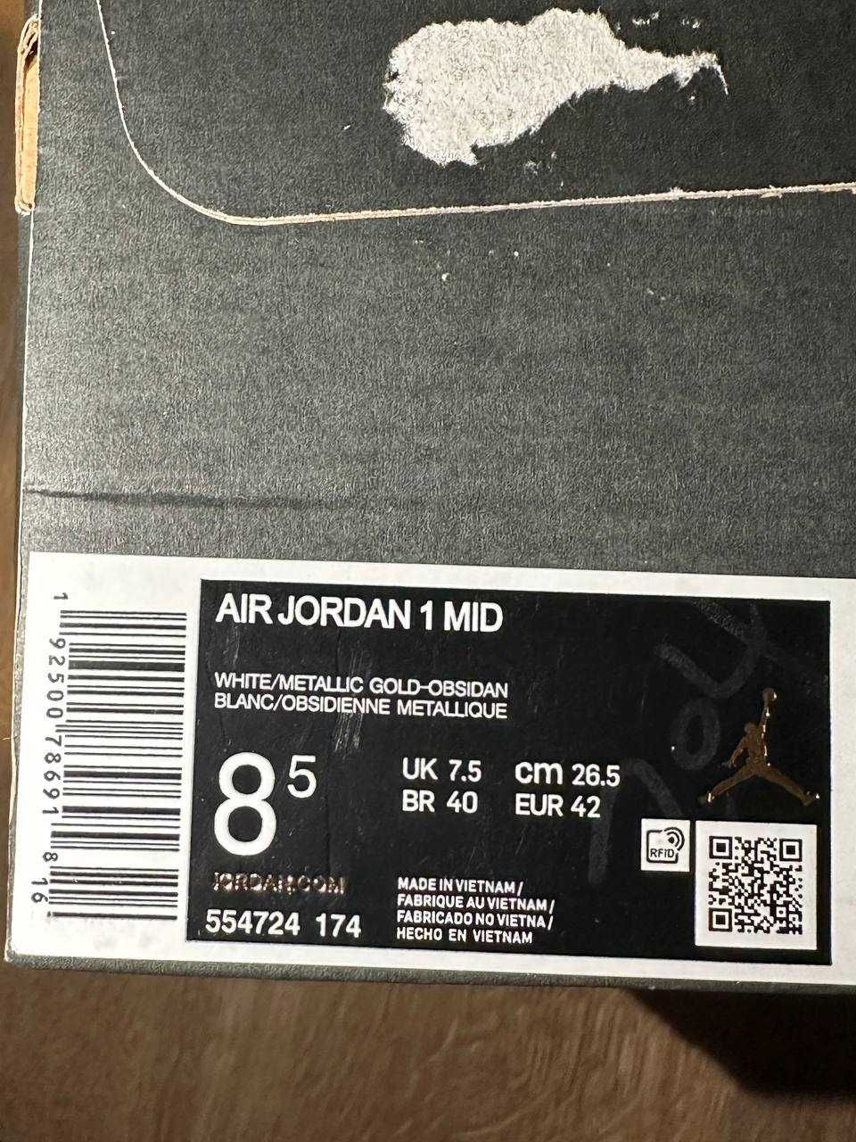 Nike Air Jordan 1 Mid Obsidian 42, 42.5