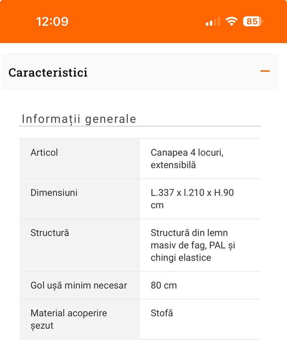 Canapea extensibilă Mobexpert